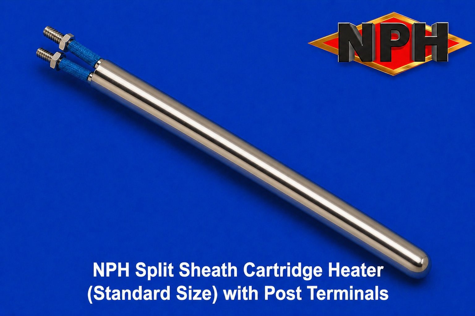 NPH Expanding Split Sheath Cartridge Heater with Post Terminals